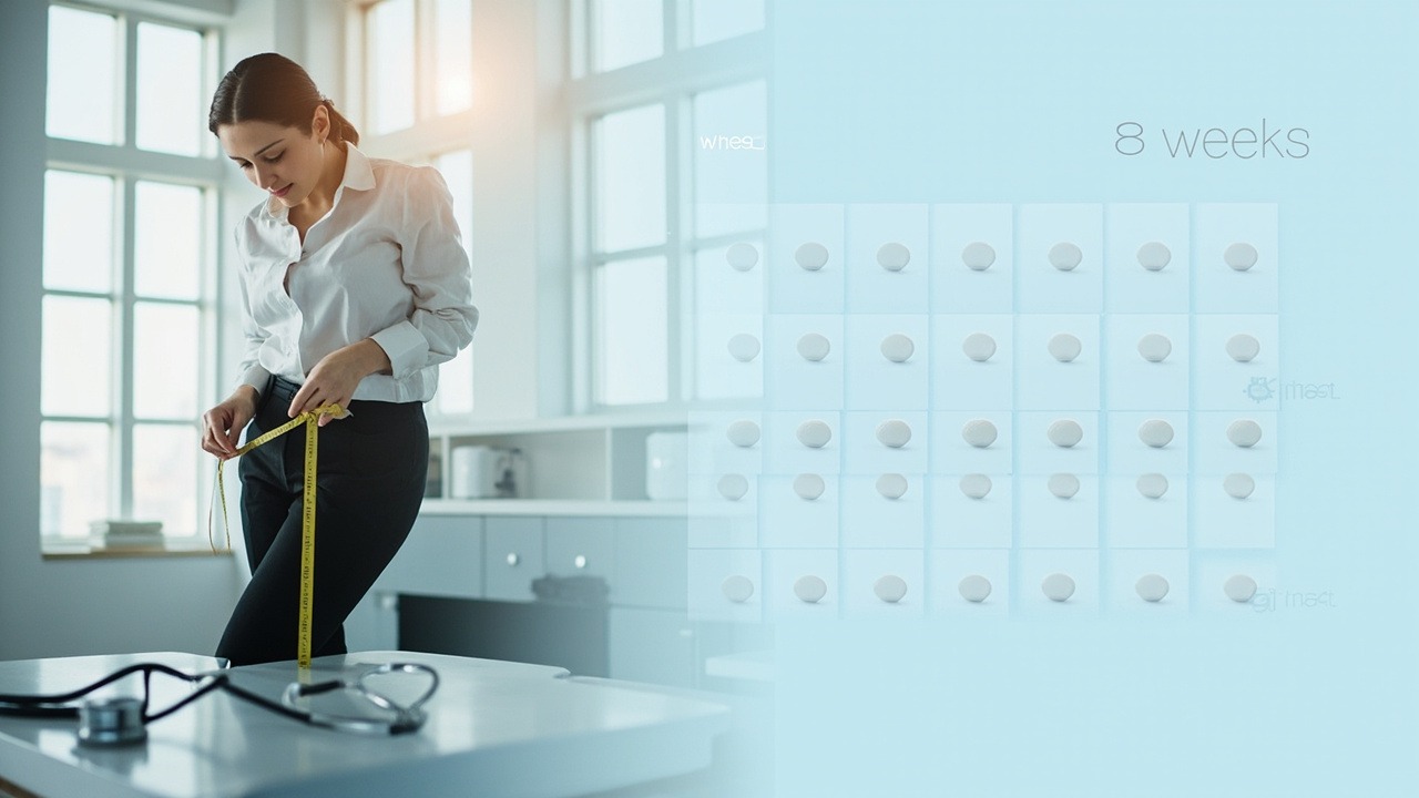 Chart showing 2 month metformin weight loss results from clinical studies
