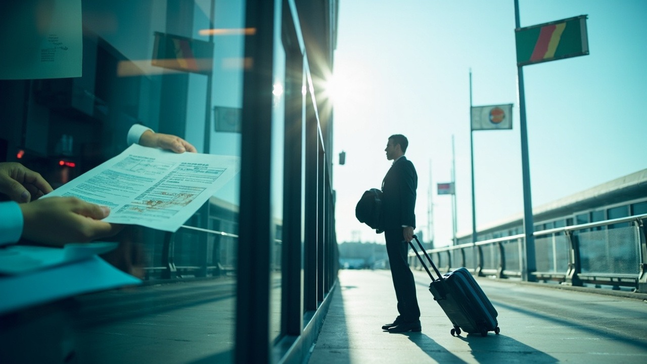 Visual guide showing different border crossing procedures and visa extension processes across various countries
