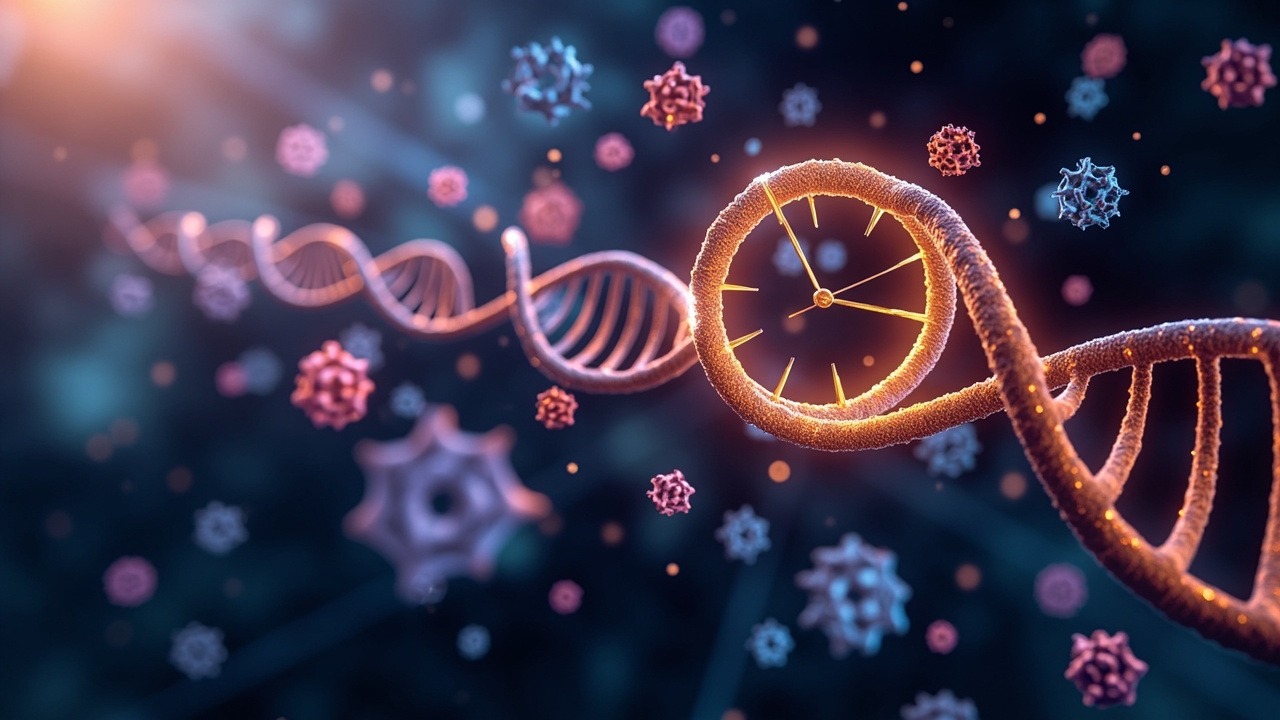 Epigenetic clock DNA methylation patterns showing aging biomarkers