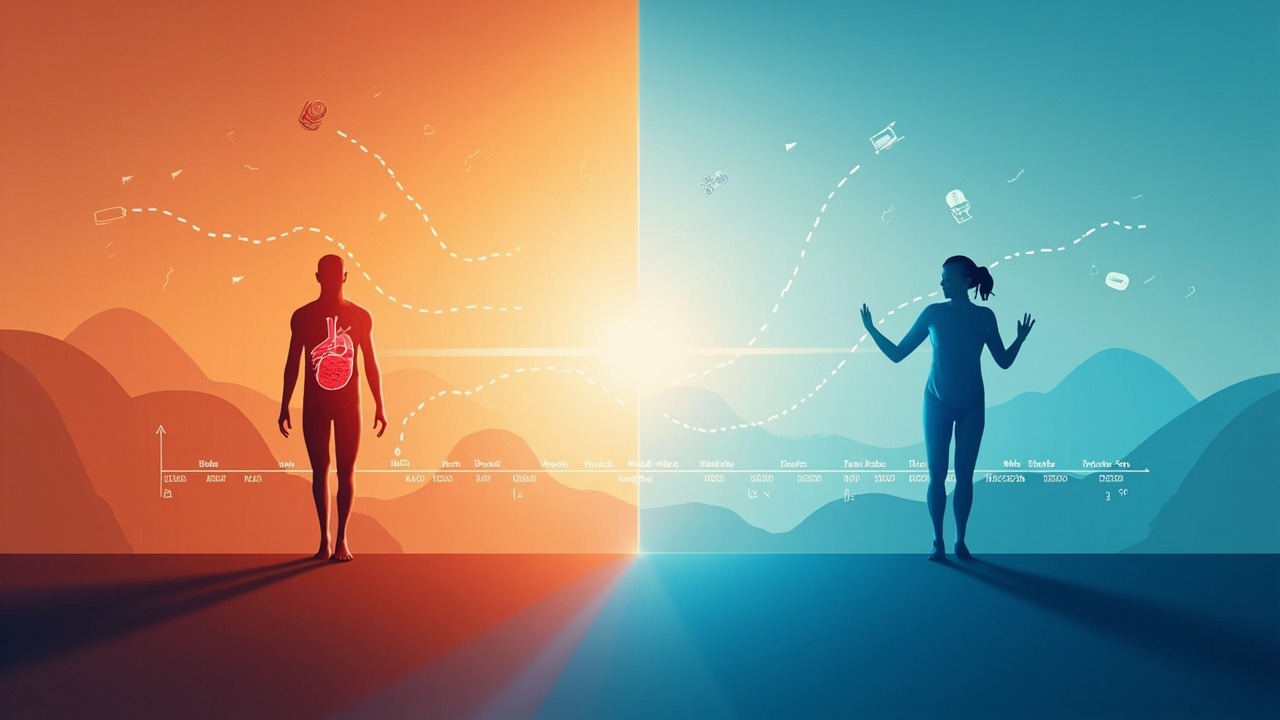 Medical chart showing the relationship between high blood pressure readings and life expectancy statistics