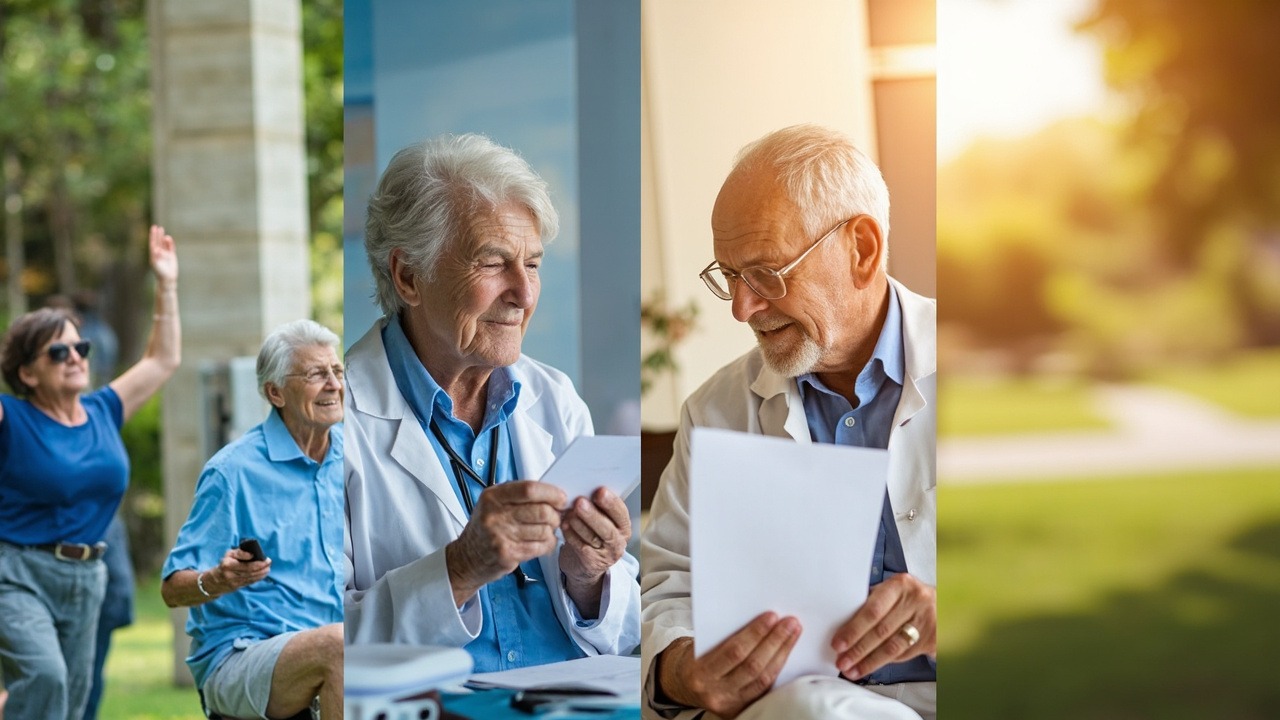 Medicare beneficiaries discussing healthcare options with a medical professional
