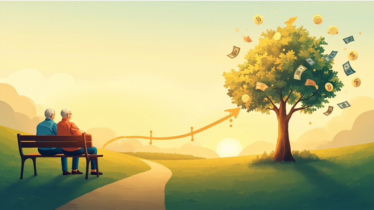 Retirement planning timeline showing money lasting through extended life expectancy scenarios