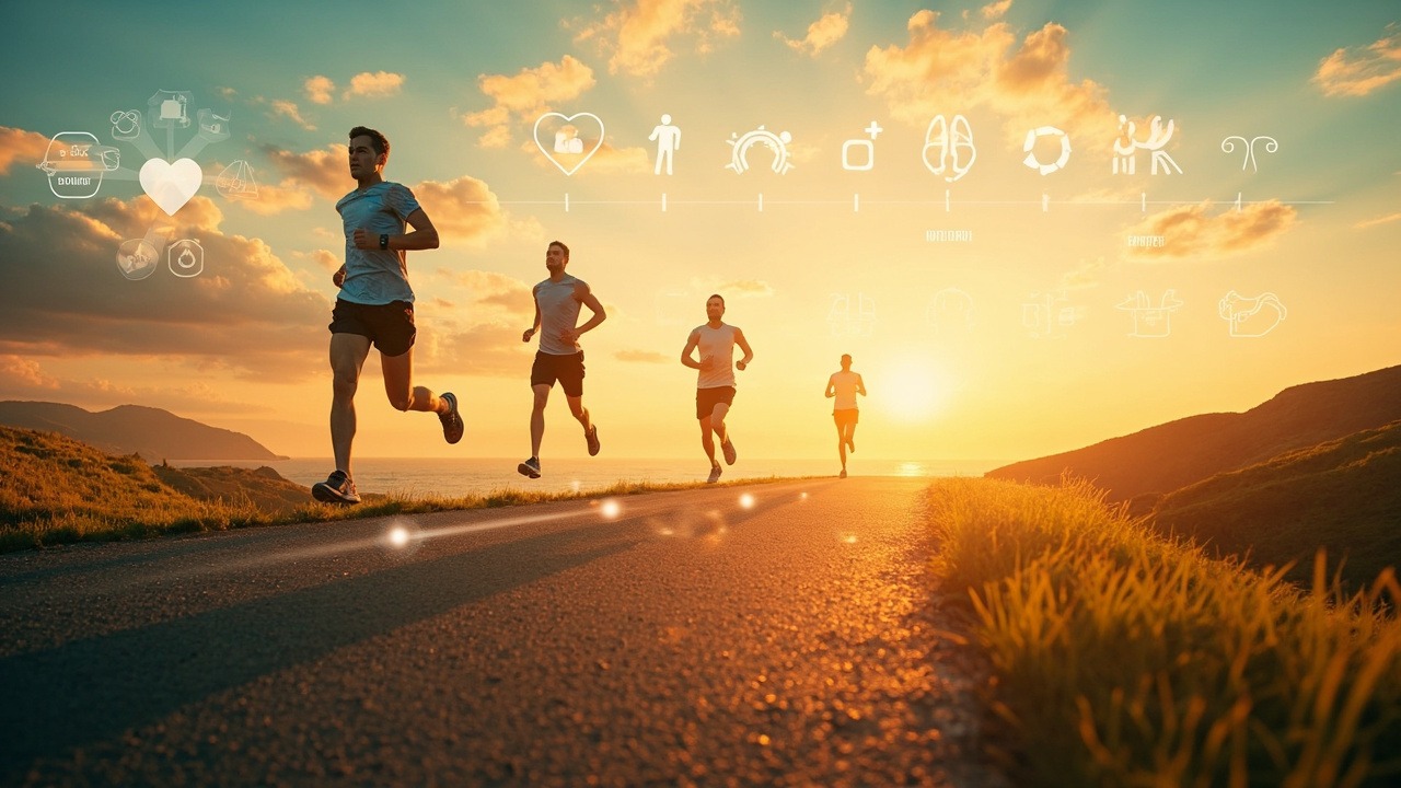 Runner on scenic path representing longevity benefits of running