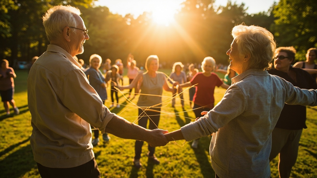 Comparison chart showing the impact of social connections versus exercise on longevity and health outcomes