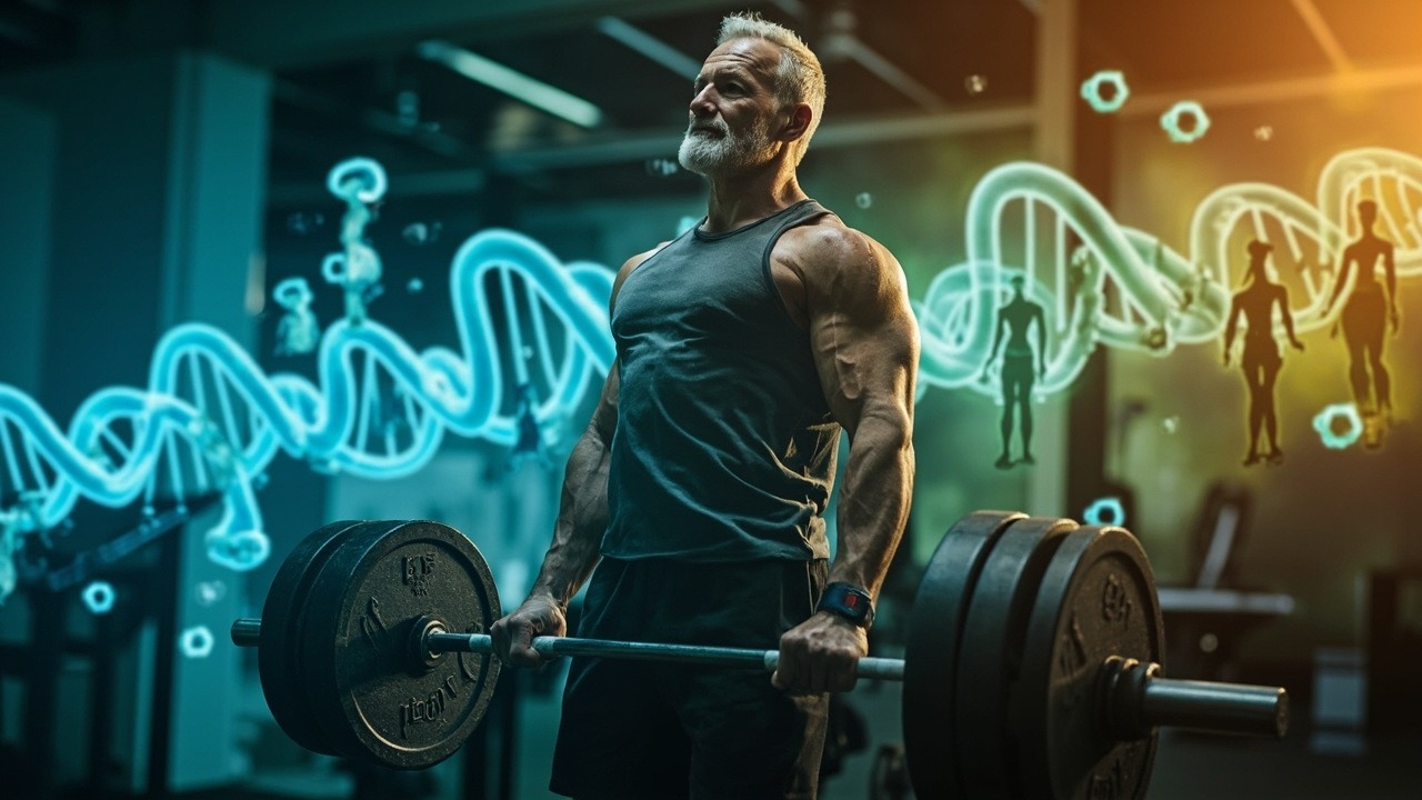 Person performing strength training exercises showing proper form and technique