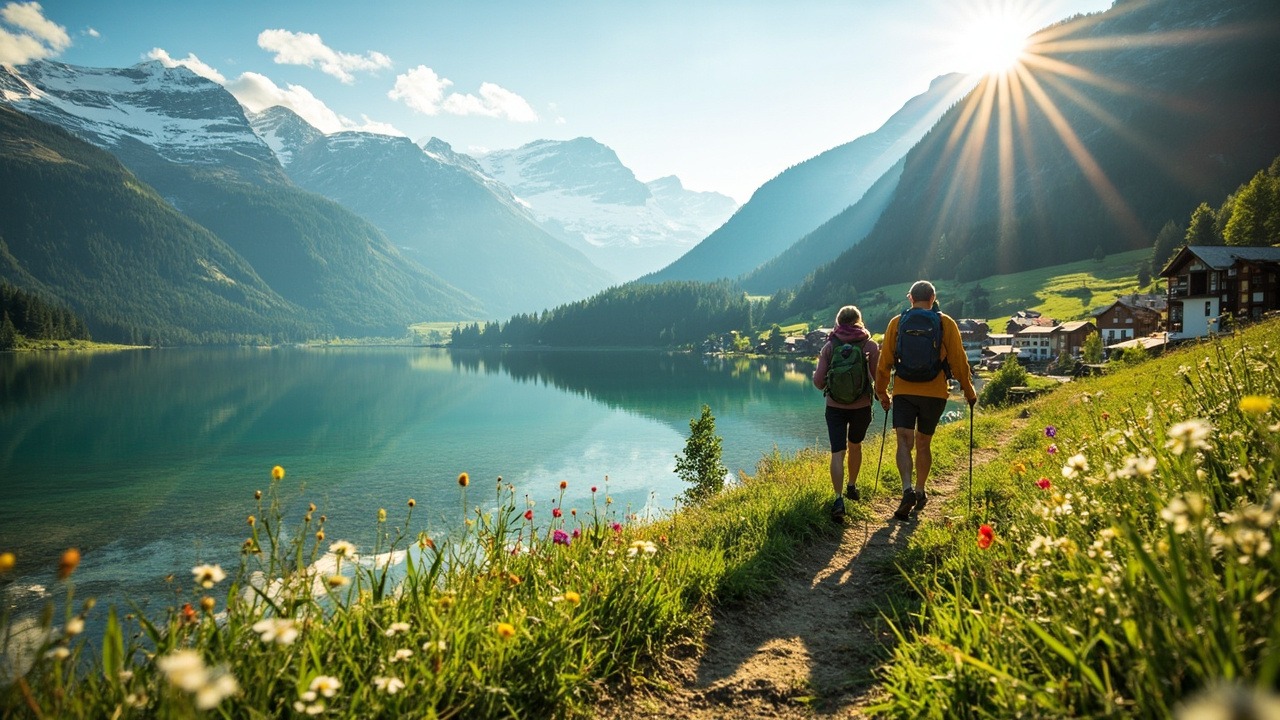 Swiss Alpine landscape showcasing the pristine environment contributing to Switzerland's exceptional life expectancy