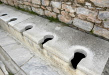 How did ancient Romans go to the toilet