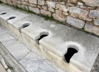 How did ancient Romans go to the toilet