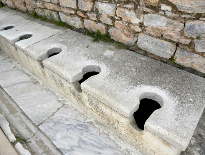 How did ancient Romans go to the toilet