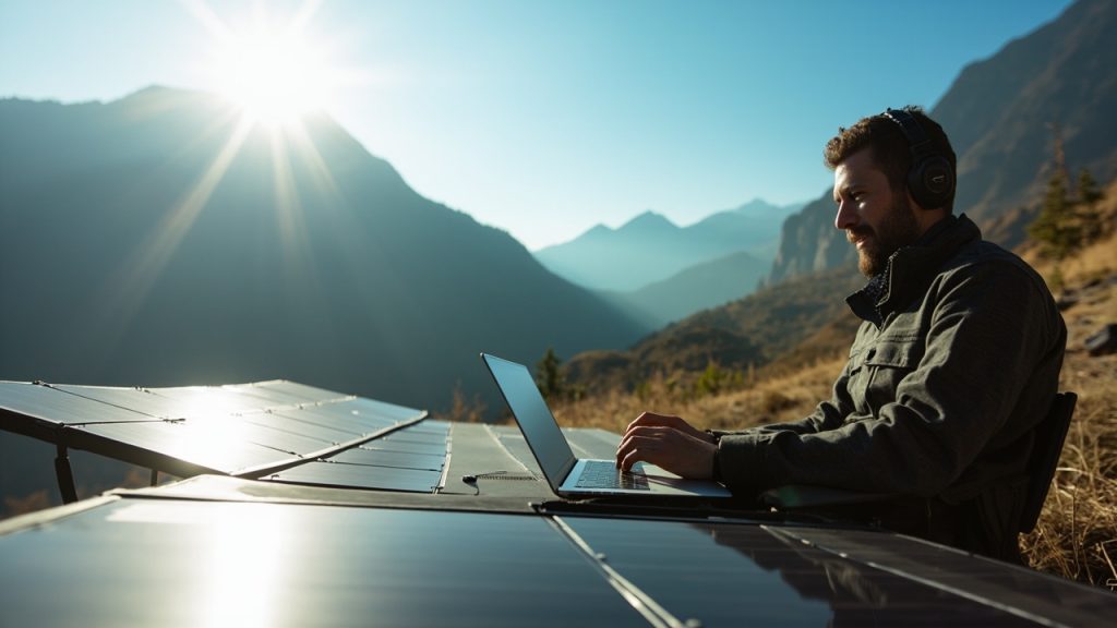 solar laptop charger.