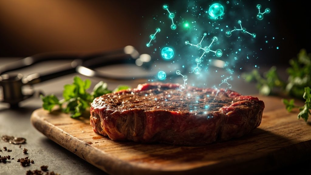 nutrition facts in steak.