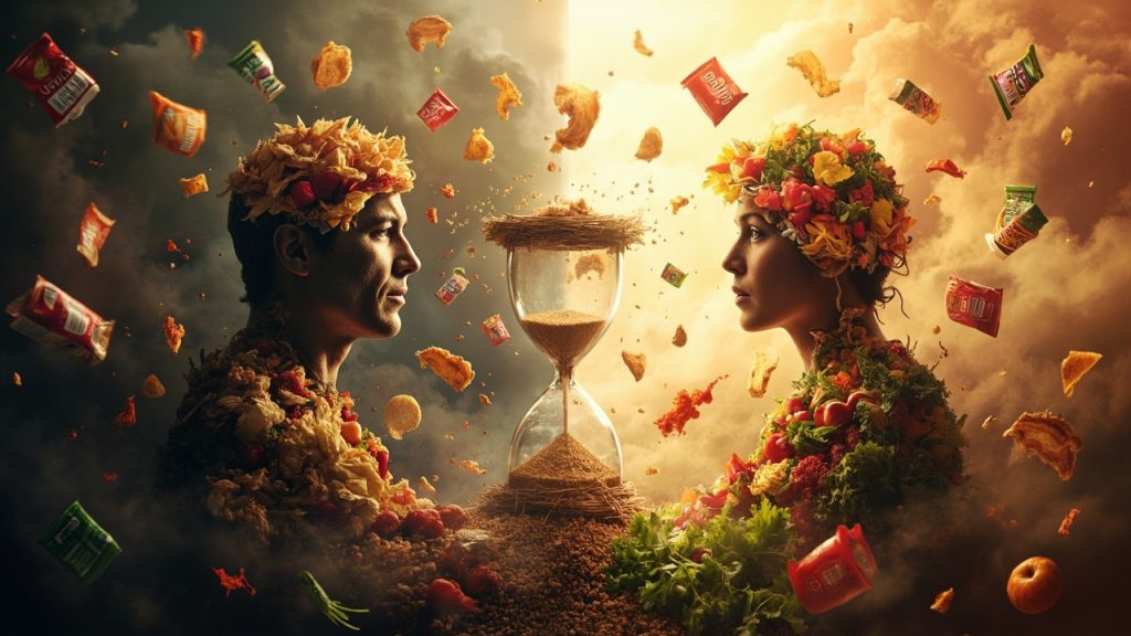 processed food and life expectancy.