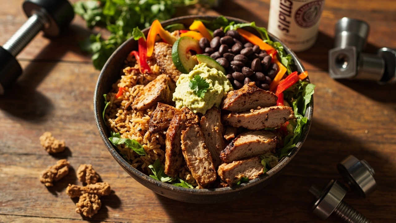 Chipotle high protein menu ingredients breakdown showing various protein sources